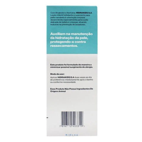 Loção Hidradante Hidra Kids D.A. Infantil 200G