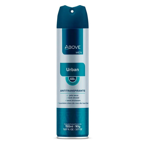 Desodorante Antitranspirante Above Men Urban, Aerossol Com 150Ml