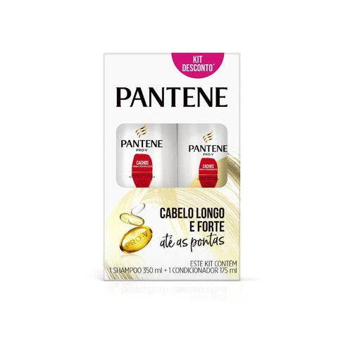 Kit Cabelo Pantene Cachos Hidra-Vitaminados Shampoo Com 350Ml + Condicionador Com 175Ml