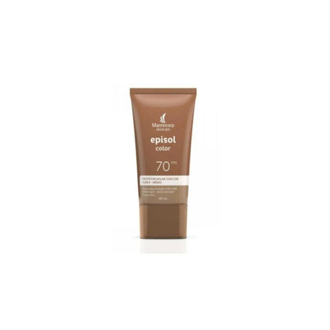 Protetor Solar Facial Episol Color Médio - FPS 70 - 40 mL