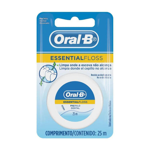Fio Dental Oral-B Essential-Floss Menta, 1 Unidade Com 25M