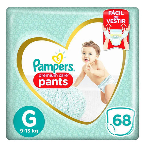 Fralda Pampers Pants Premium Care Tamanho G - 68 Unidades