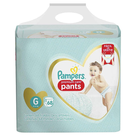 Fralda Pampers Pants Premium Care Tamanho G - 68 Unidades