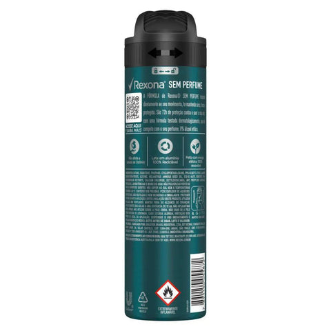 Desodorante Antitranspirante Masculino Rexona Men Sem Perfume, Aerossol, 1 Unidade Com 150Ml