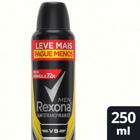 Desodorante Antitranspirante Masculino Rexona Men V8, Aerossol, 1 Unidade Com 250Ml