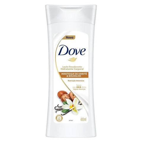 Loção Hidratante Dove Nutrição Intensiva Manteiga de Karité e Baunilha Com 400Ml
