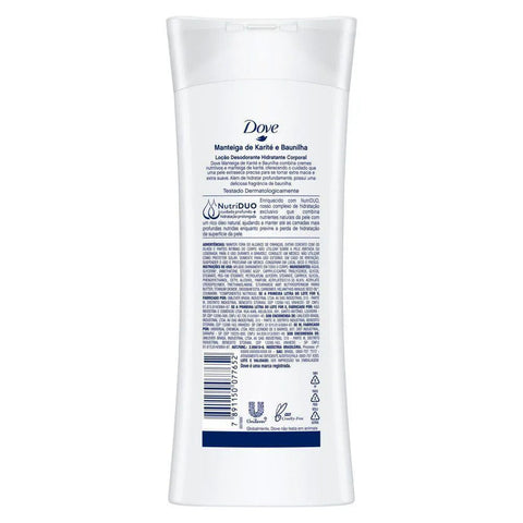 Loção Hidratante Dove Nutrição Intensiva Manteiga de Karité e Baunilha Com 400Ml