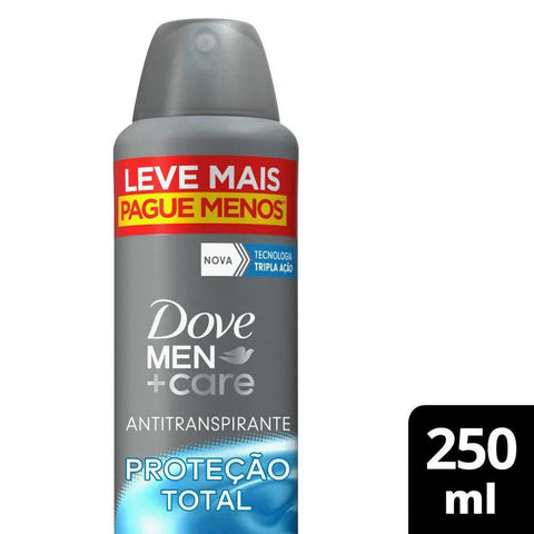 Desodorante Masculino Dove Men + Care Cuidado Total Aerossol, 1 Unidade Com 250Ml