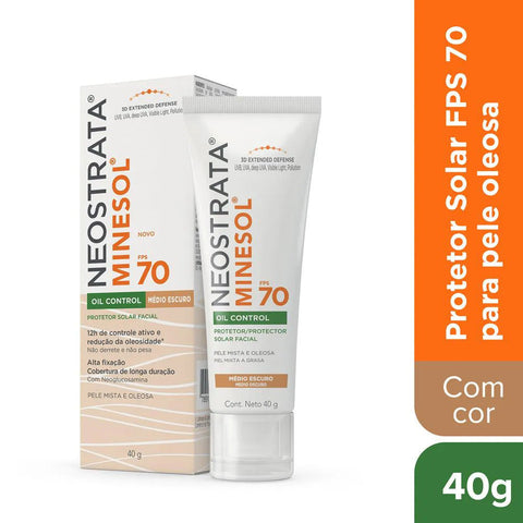 Protetor Solar Facial Neostrata Minesol Oil Control Pele Morena - FPS 70 - 40 g