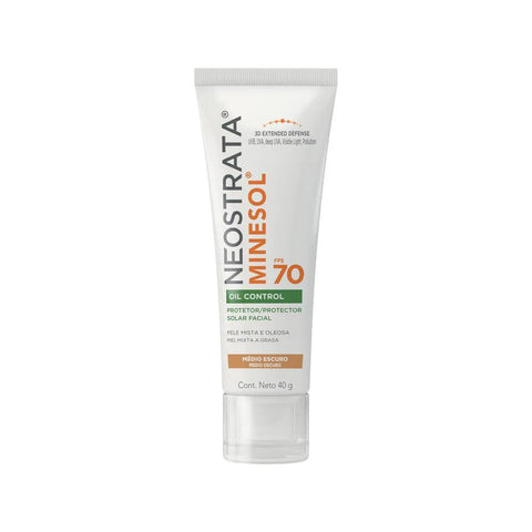 Protetor Solar Facial Neostrata Minesol Oil Control Pele Morena - FPS 70 - 40 g