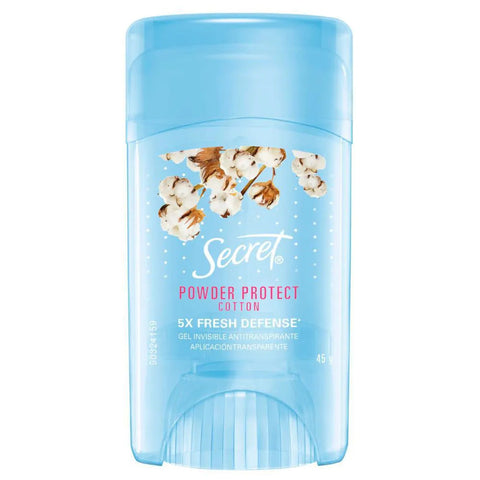 Desodorante Feminino Secret Clear Gel Powder Protect Cotton, Stick Com 45G