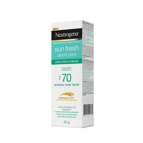 Protetor Solar Facial Neutrogena Sun Fresh Derm Care Sem Cor - Mista a Oleosa - FPS 70 - 40 g