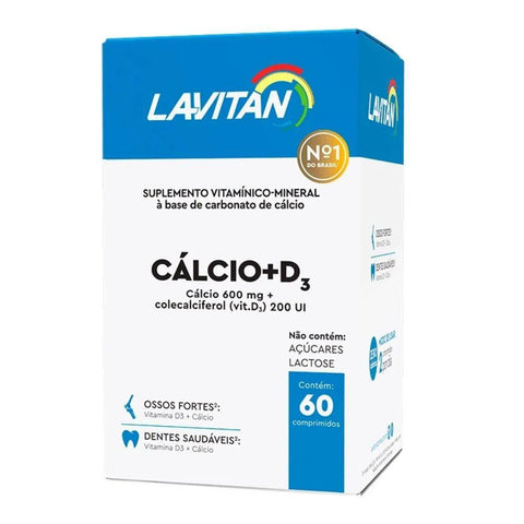 Polivitamínico Lavitan Cálcio + Vitamina D3 60 Unidades - Comprimido