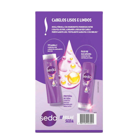 Kit Seda Liso Perfeito Shampoo Com 325Ml + Condicionador Com 325Ml