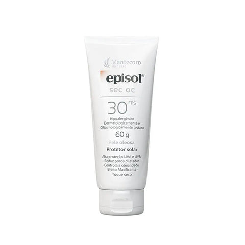 Protetor Solar Facial Episol Sec OC Sem Cor - FPS 30 - 60 g