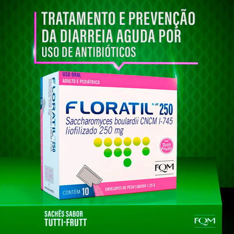Floratil AT 250mg - 10 Unidades - Sachê
