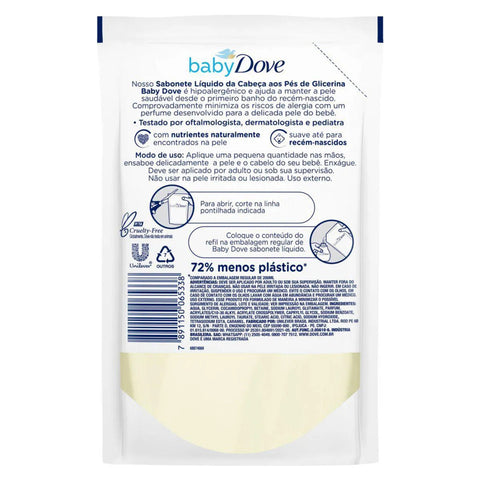 Sabonete Dove Baby Glicerina Refil 180 Ml