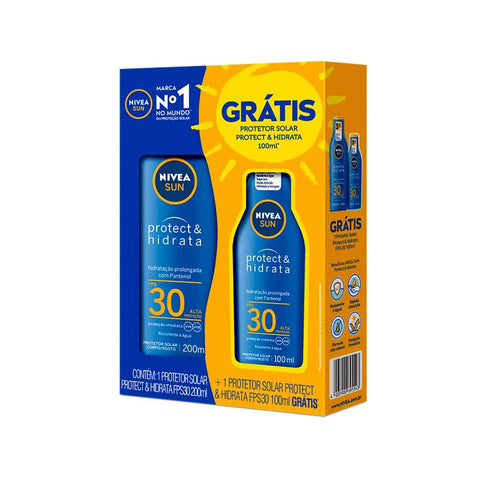 Kit Nivea Sun Protetor Solar Protect&Hidrata FPS 30 - 200 mL + 100 mL