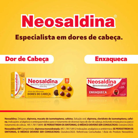 Neosaldina 30mg + 300mg + 30mg - 4 Unidades - Comprimido (A1)