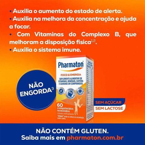 Polivitamínico Pharmaton Energy 60 Unidades - Comprimido