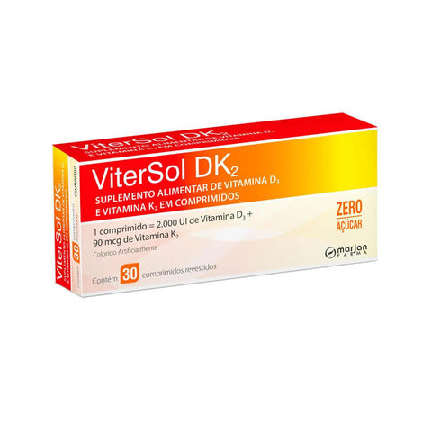 Vitersol Dk2 2000UI + 90mcg - 30 Unidades - Comprimido