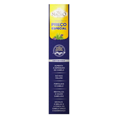 Kit Tío Nacho Antiqueda Engrossador Shampoo, 1 Unidade Com 415Ml + Condicionador, 1 Unidade Com 200Ml
