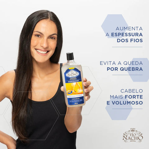 Kit Tío Nacho Antiqueda Engrossador Shampoo, 1 Unidade Com 415Ml + Condicionador, 1 Unidade Com 200Ml