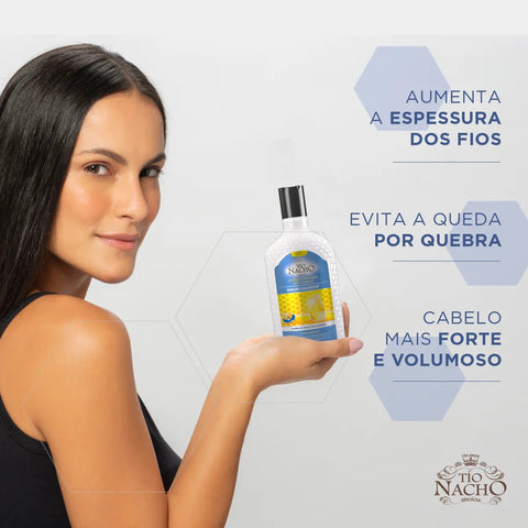 Kit Tío Nacho Antiqueda Engrossador Shampoo, 1 Unidade Com 415Ml + Condicionador, 1 Unidade Com 200Ml