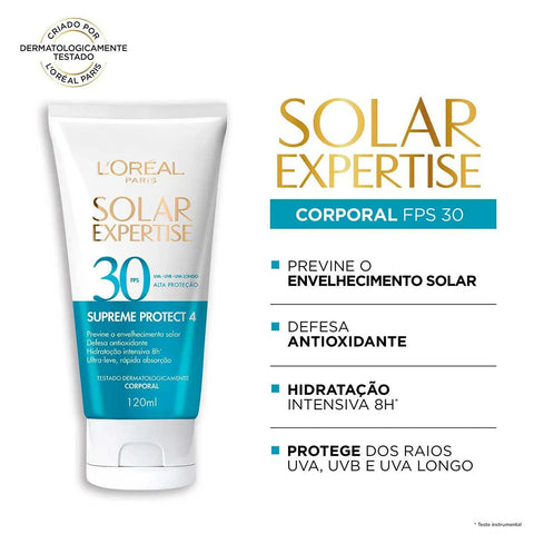 Protetor Solar L'Oréal Expertise Supreme Protect 4 FPS 30 - 120 mL