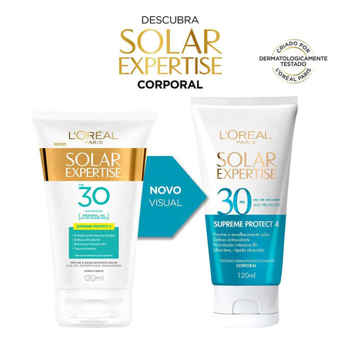 Protetor Solar L'Oréal Expertise Supreme Protect 4 FPS 30 - 120 mL