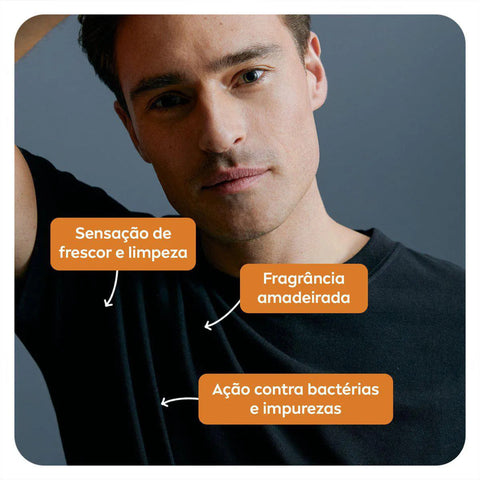 Desodorante Antitranspirante Masculino Nivea Men Deep Carvão Ativado Amadeirado, Aerossol, 1 Unidade Com 150Ml