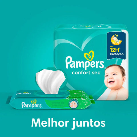 Lenço Umedecido Pampers Aloe Vera 192 Unidades