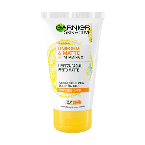Sabonete Líquido Facial Garnier Skinactive Uniform&Matte 120G