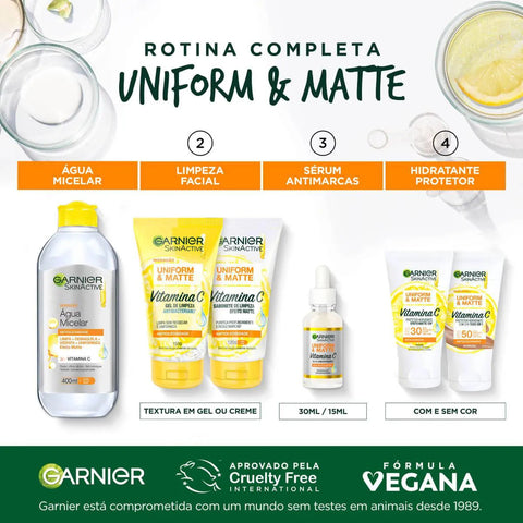 Sabonete Líquido Facial Garnier Skinactive Uniform&Matte 120G