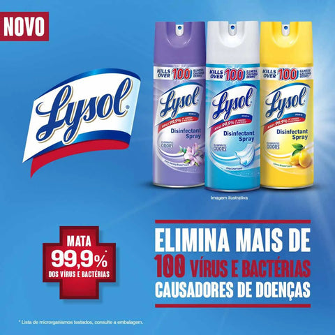 Spray Desinfetante Lysol Pureza Do Algodão Com 354g