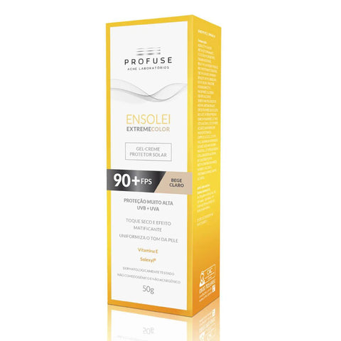 Protetor Solar Profuse Ensolei Extreme Color Bege Claro - FPS 90 - 50 g