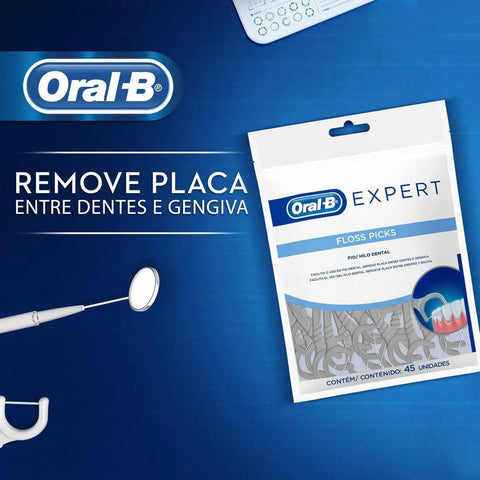 Fio Dental Oral-B Expert Floss Picks 45 Unidades