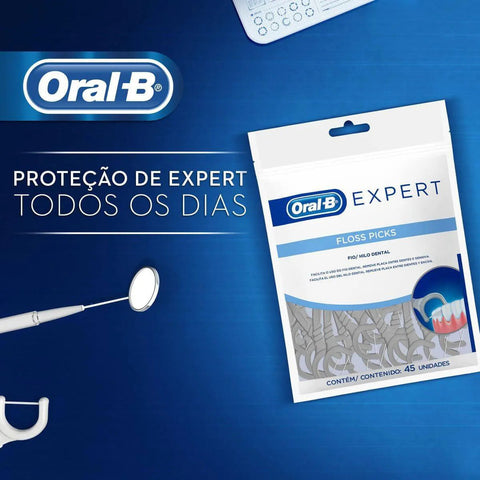 Fio Dental Oral-B Expert Floss Picks 45 Unidades