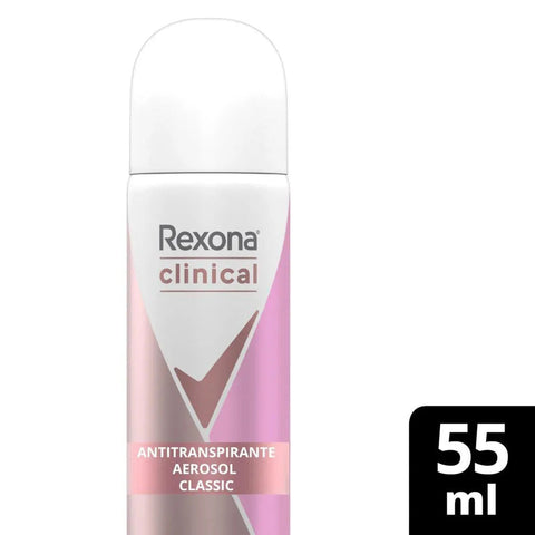 Desodorante Feminino Rexona Women Clinical Classic, Aerossol, 1 Unidade Com 55Ml