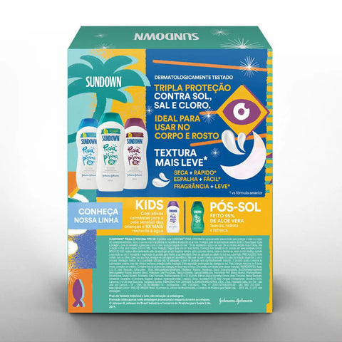 Kit Sundown Protetor Solar Praia & Piscina FPS 50 + 50 - 200 mL + 120 mL