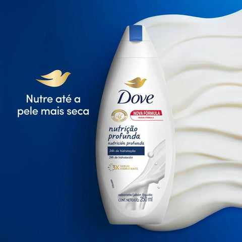 Sabonete Dove Nutrição Profunda Líquido, 1 Unidade Com 250Ml