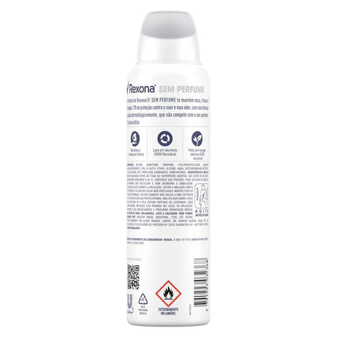 Desodorante Antitranspirante Feminino Rexona Motionsense Sem Perfume, Aerossol, 1 Unidade Com 150Ml