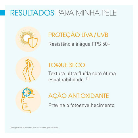 Protetor Solar Facial Bioderma Photoderm Aquafluide FPS 50 - 40 mL