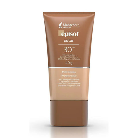 Protetor Solar Facial Episol Color Pele Morena - FPS 30 - 40 g