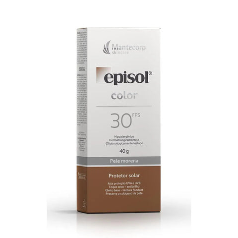 Protetor Solar Facial Episol Color Pele Morena - FPS 30 - 40 g