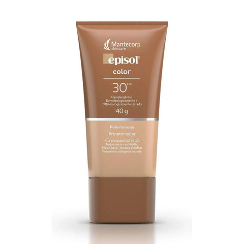 Protetor Solar Facial Episol Color Pele Morena - FPS 30 - 40 g