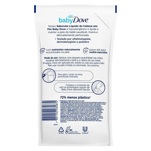 Sabonete Líquido Dove Baby Hidratação Enriquecida Refil 180Ml