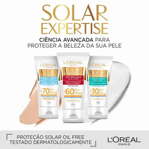 Protetor Solar L'Oréal Expertise Antirrugas Sem Cor - FPS 60 - 40 g