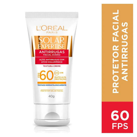 Protetor Solar L'Oréal Expertise Antirrugas Sem Cor - FPS 60 - 40 g
