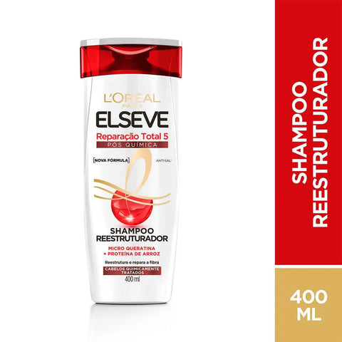Shampoo Elseve Reparação Total 5 Pós-Química 400Ml